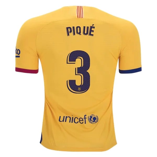 Maillot Football Barcelone NO.3 Pique Exterieur 2019-20 Jaune